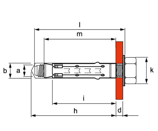 DKC CM430850 Стандартный анкер с болтом М8 (☑) - Цена 77 руб.